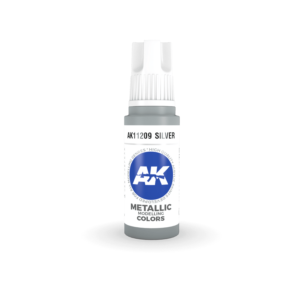 AK-Interactive: 3rd Gen Acrylics - Silver