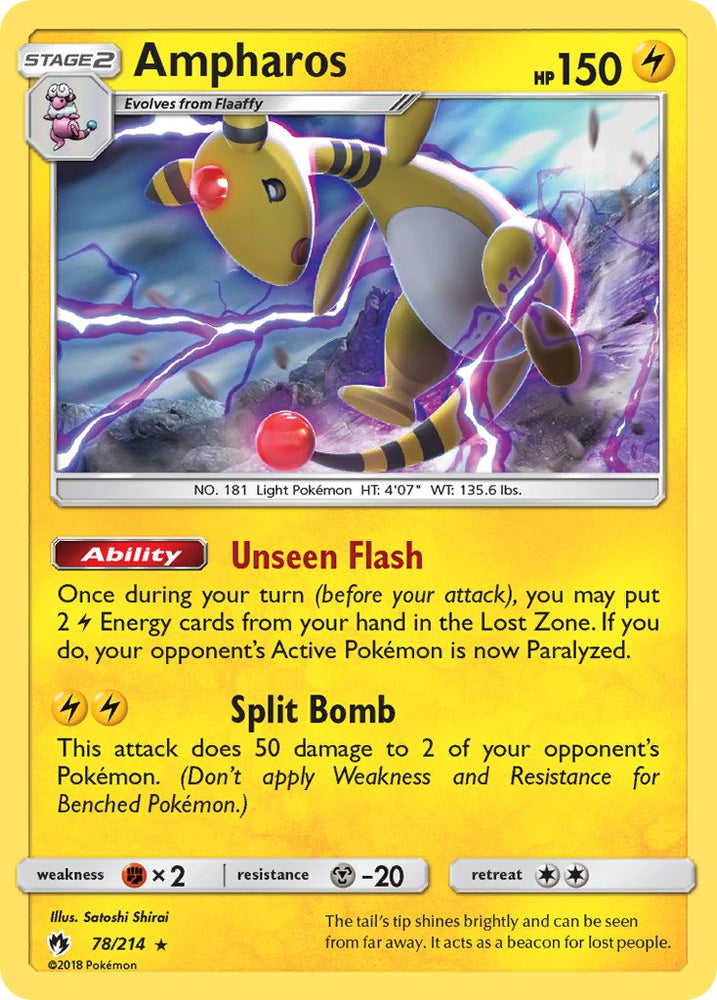 Ampharos (SM Lost Thunder) (78/214) [Theme Deck Exclusives]