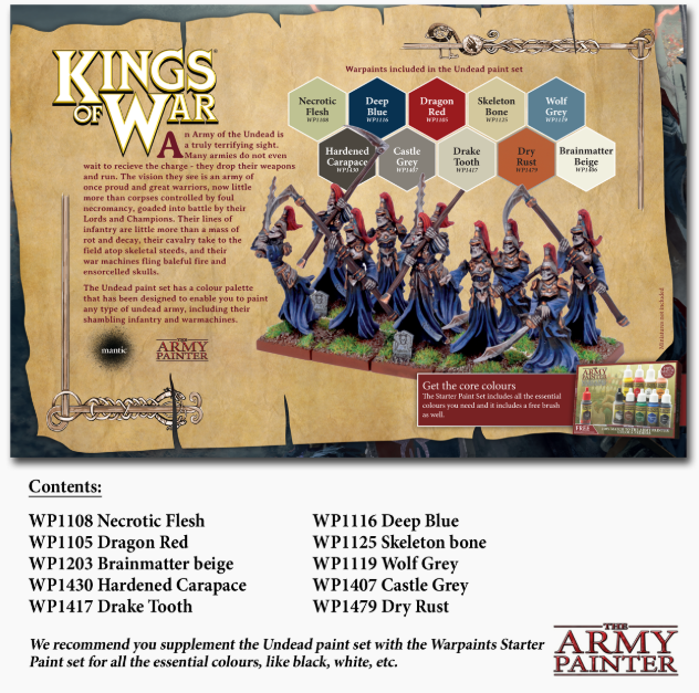 Kings of War: Undead Paint Set