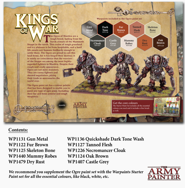 Kings of War: Ogres Paint Set