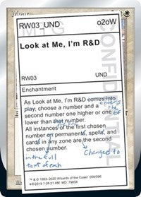 Look at Me, I'm R&D [Unsanctioned]