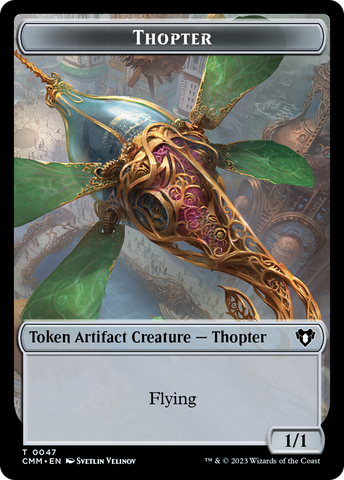 Thopter // Dragon (0020) Double-Sided Token [Commander Masters Tokens]