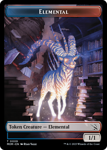 Elemental (22) // Elemental (9) Double-Sided Token [March of the Machine Commander Tokens]