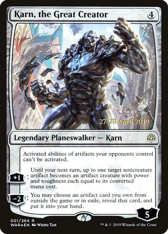 Karn, the Great Creator  [War of the Spark Prerelease Promos]