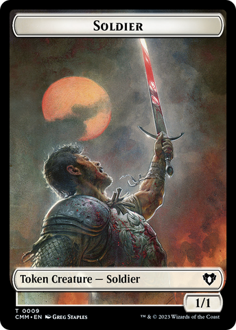 Soldier // Elephant Double-Sided Token [Commander Masters Tokens]