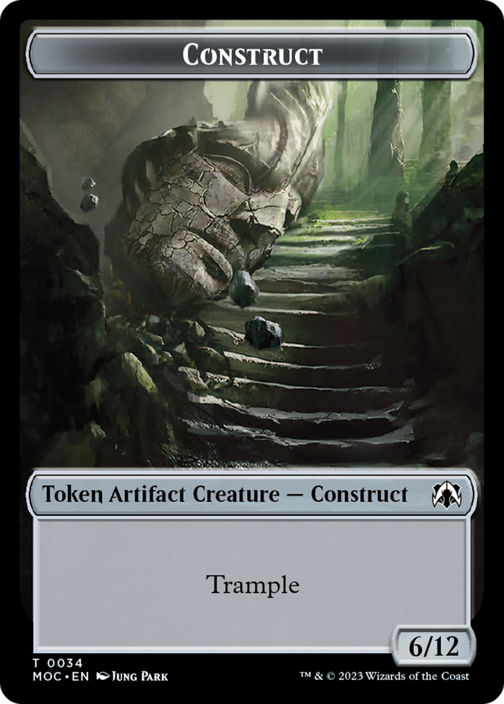 Phyrexian Golem // Construct Double-Sided Token [March of the Machine Commander Tokens]