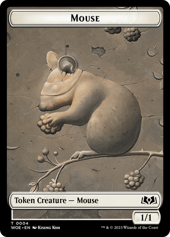Mouse // Food (0012) Double-Sided Token [Wilds of Eldraine Tokens]