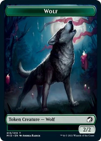 Rhino // Wolf Double-sided Token [Innistrad: Midnight Hunt Commander]