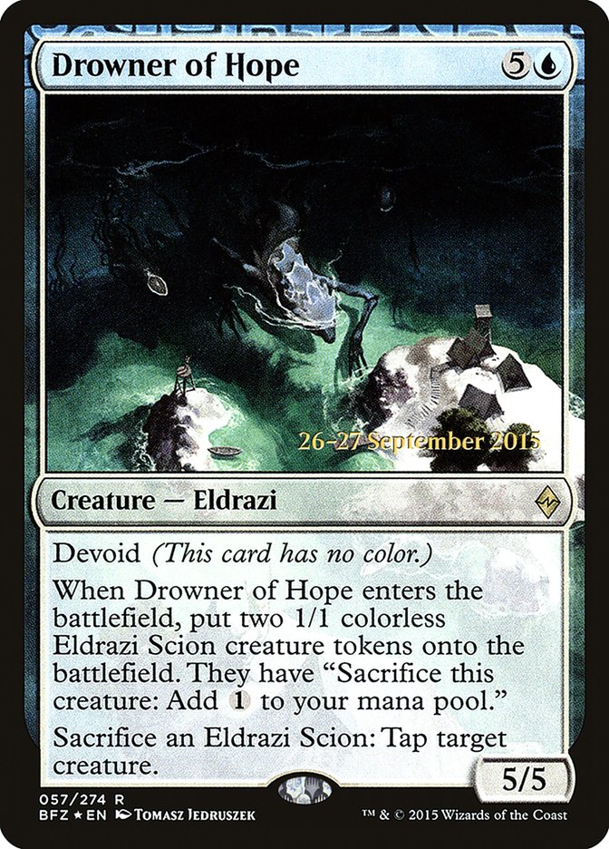 Drowner of Hope  [Battle for Zendikar Prerelease Promos]