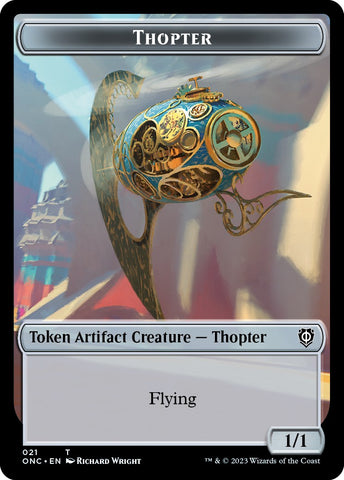 Myr // Thopter Double-Sided Token [Phyrexia: All Will Be One Commander Tokens]