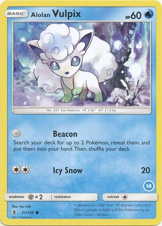 Alolan Vulpix (21/145) [Sun & Moon: Trainer Kit - Alolan Sandslash & Alolan Ninetales]