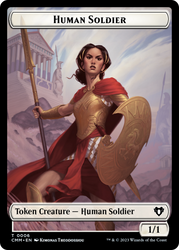 Human Soldier // Elemental (0025) Double-Sided Token [Commander Masters Tokens]