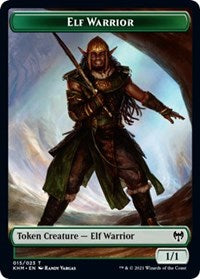 Elf Warrior // Emblem - Tibalt, Cosmic Impostor Double-sided Token [Kaldheim Tokens]