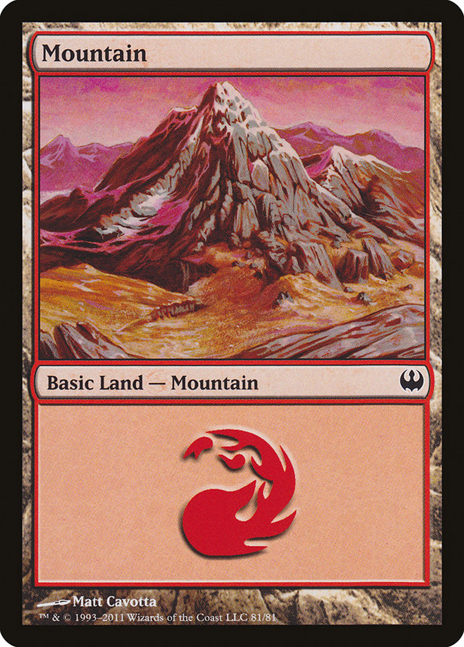 Mountain (81) [Duel Decks: Knights vs. Dragons]