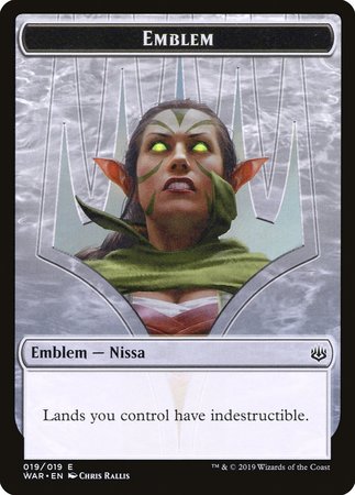 Emblem - Nissa, Who Shakes the World [War of the Spark Tokens]