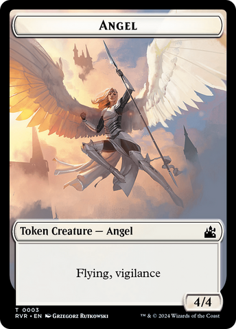 Bird // Angel (0003) Double-Sided Token [Ravnica Remastered Tokens]