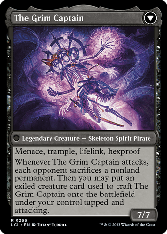 Throne of the Grim Captain // The Grim Captain [The Lost Caverns of Ixalan Prerelease Cards]