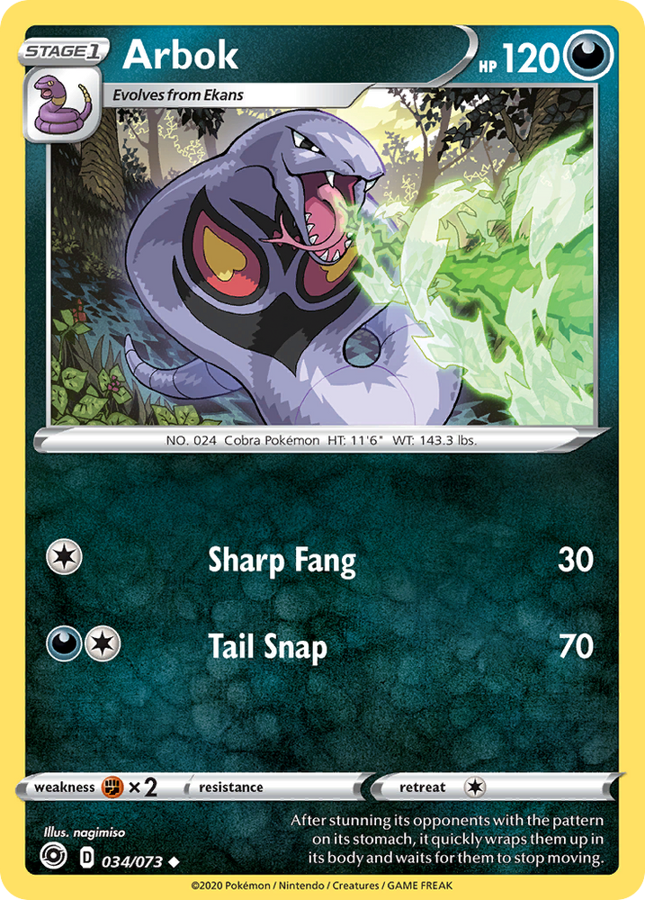Arbok (34/073) [Sword & Shield: Champion's Path]