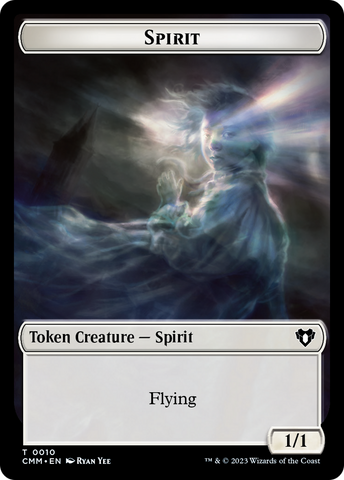 Spirit (0010) // Construct (0041) Double-Sided Token [Commander Masters Tokens]