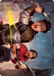 Daybreak Combatants Art Card (Gold-Stamped Signature) [Innistrad: Crimson Vow Art Series]