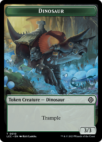 Dinosaur Beast // Dinosaur Double-Sided Token [The Lost Caverns of Ixalan Commander Tokens]