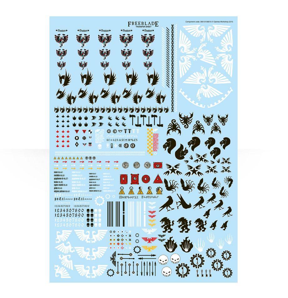 Freeblade Transfer Sheet