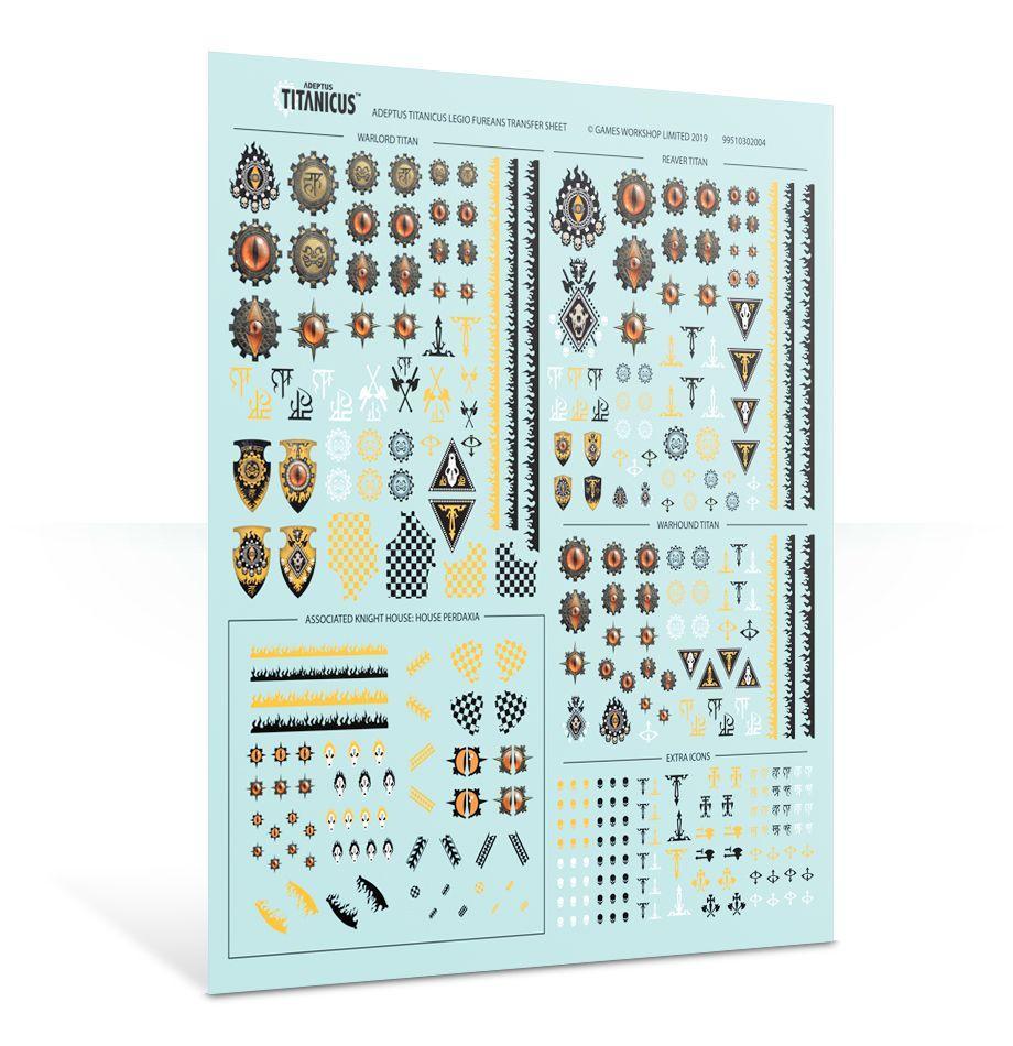 Adeptus Titanicus Legio Fureans Transfer Sheet