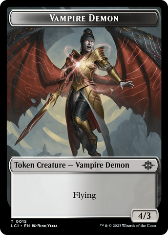 Vampire (0014) // Vampire Demon Double-Sided Token [The Lost Caverns of Ixalan Commander Tokens]