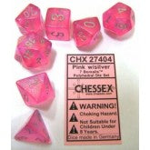 Chessex: Borealis #2 Pink/Silver 7-Die Set