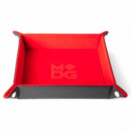 Velvet Folding Dice Tray red