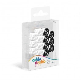Oakie Doakie Dice D6 Marble/Gemidice Positive Negative 12mm White