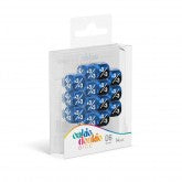 Oakie Doakie Dice D6 Marble/Gemidice Positive Negative 12mm Blue