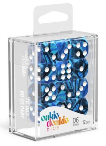 Oakie Doakie Dice - D6 Gemidice Twilight Stone 16mm Set of 12