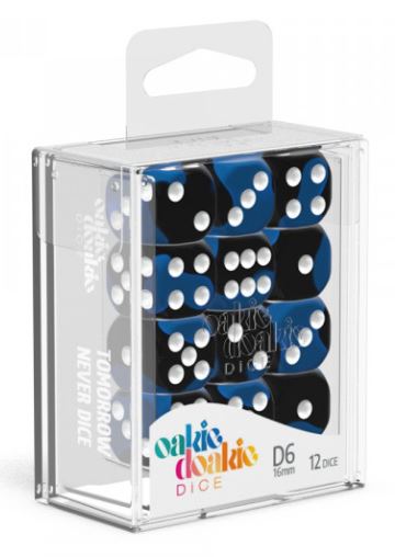 Oakie Doakie Dice - D6 Glow in the Deep Ocean 16mm Set of 12