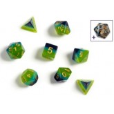 Sirius Dice Set - Green Blue Translucent