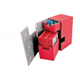 FLIP'N'TRAY DECK CASE 80+ STANDARD SIZE XENOSKIN RED
