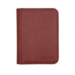 Ultra Pro Premium Zipper 4Pkt Binder: Suede Ruby