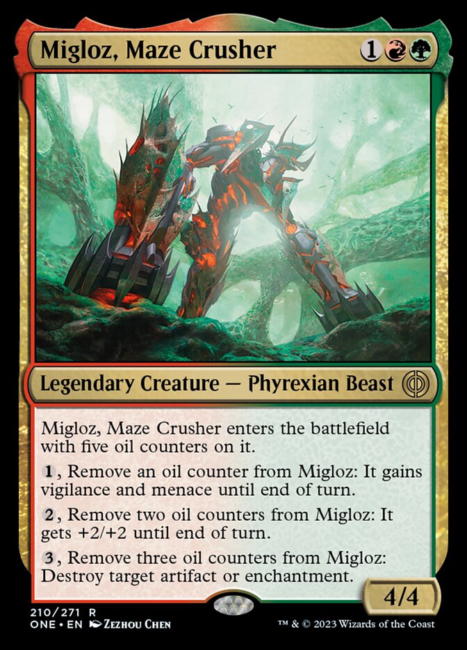 mtg phyrexia all will be one green cards Magic The Gathering - - not actual card. MTG Borderless Phyrexia: All Will