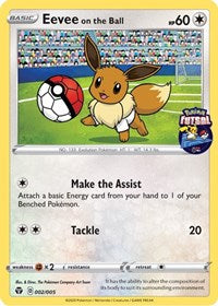 Eevee on the Ball (002/005) [Pokemon Futsal Collection]