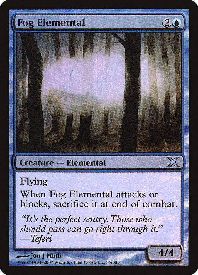 mtg fog cards Fog Elemental (Premium Foil) [Tenth Edition]