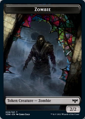 Zombie (008) // Spirit Cleric Double-sided Token [Innistrad: Crimson Vow Tokens]