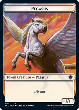 Pegasus // Faerie Double-Sided Token [Starter Commander Decks]
