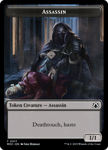 Assassin // Knight (10) Double-Sided Token [March of the Machine Commander Tokens]