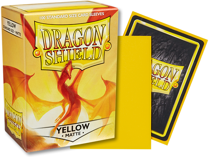 Dragon Shield Sleeves: Matte Yellow (Box Of 100)