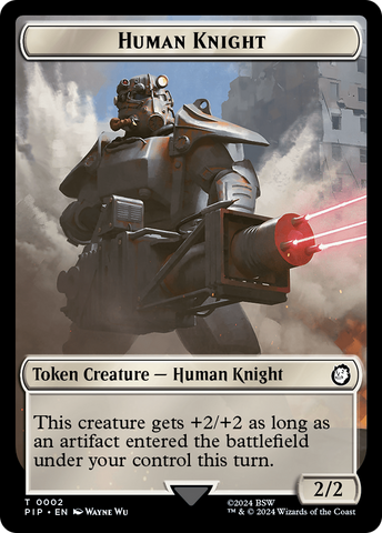 Junk // Human Knight Double-Sided Token [Fallout Tokens]