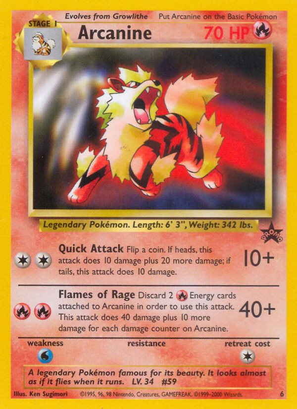Arcanine (6) [Wizards: Black Star Promos]