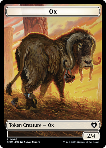 Phyrexian Golem // Ox Double-Sided Token [Commander Masters Tokens]