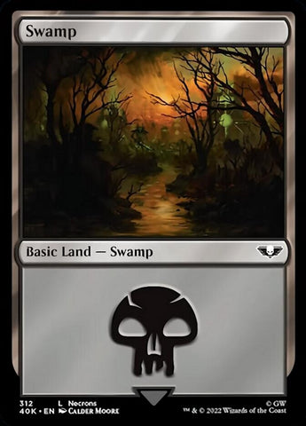 Swamp (312) (Surge Foil) [Warhammer 40,000]