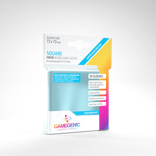 Gamegenic Prime Board Game Sleeves: Square Blue