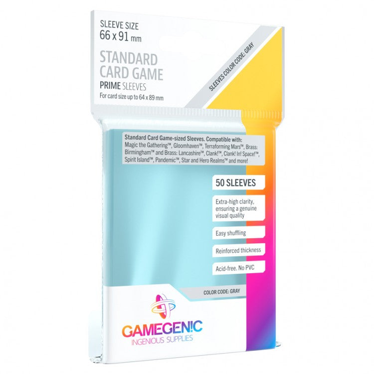 Gamegenic Prime Board Game Sleeves: Standard / Grey